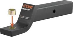 CURT 21201 Trailer Ball Reducer Bushing; 1-1/4" to 1" Stem