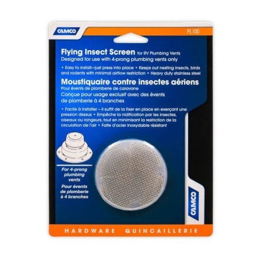 Camco 42152 Flying Insect Screen; PL100,RV Plumbing Vent