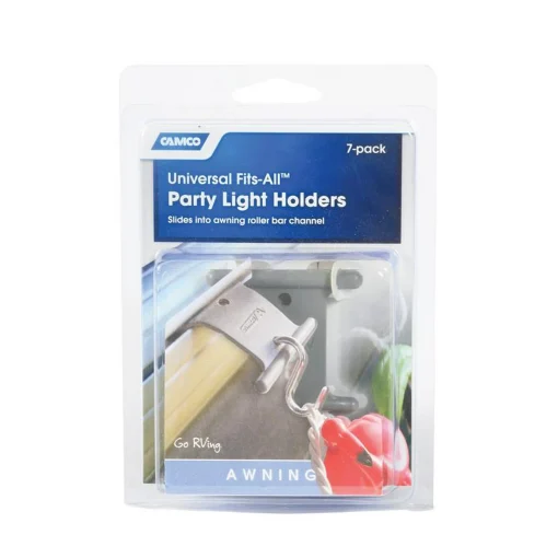 Camco 42693 Universal Fits All Party Light Holders; Grey; 7 Pk