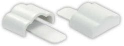 JR Products 49615 Vinyl Extrusion End Caps; Polar White