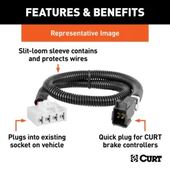 Alternative view of CURT 51439 Brake Control Harness; Select Dodge, Ram 1500, 2500, 3500