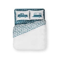 Camco 53298 RV Bed Sheet Set; RV Queen; Blue